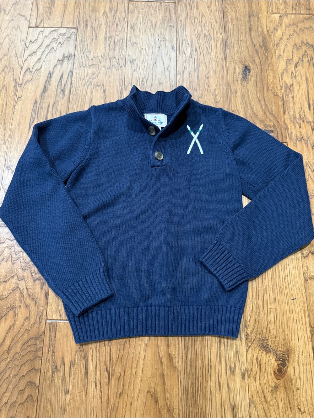 CLASSIC PREP Boys' Scott Button Placket Skier Sweater size 14